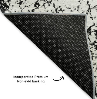 Piper Looms Mayfield Organic AMF606 Black Machine Washable Area Rug Backing Image