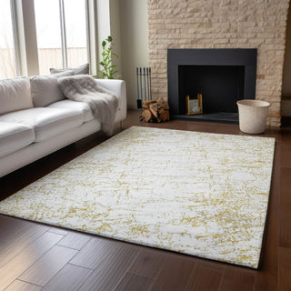 Piper Looms Mayfield Organic AMF606 Gold Machine Washable Area Rug Lifestyle Image Feature