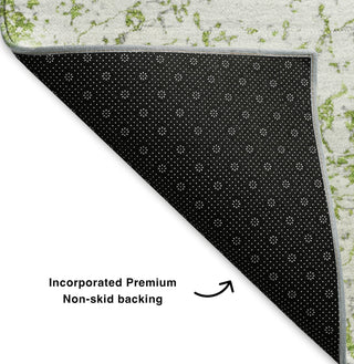 Piper Looms Mayfield Organic AMF606 Green Machine Washable Area Rug Backing Image