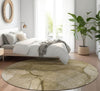 Piper Looms Mayfield Modern AMF607 Brown Machine Washable Area Rug Round Lifestyle Image Feature
