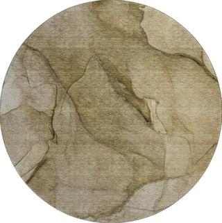 Piper Looms Mayfield Modern AMF607 Brown Machine Washable Area Rug Round Main Image