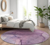 Piper Looms Mayfield Modern AMF607 Purple Machine Washable Area Rug Round Lifestyle Image Feature