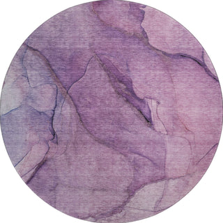 Piper Looms Mayfield Modern AMF607 Purple Machine Washable Area Rug Round Main Image
