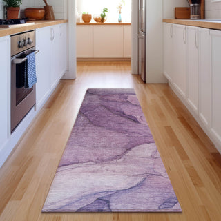Piper Looms Mayfield Modern AMF607 Purple Machine Washable Area Rug Runner Lifestyle Image Feature