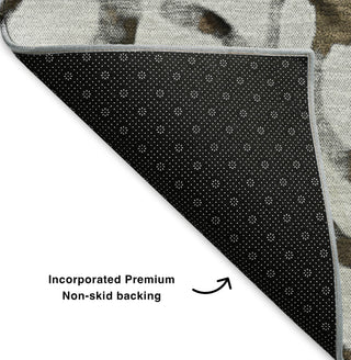 Piper Looms Mayfield Organic AMF609 Silver Machine Washable Area Rug Backing Image