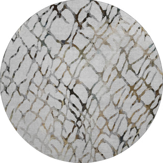 Piper Looms Mayfield Organic AMF609 Silver Machine Washable Area Rug Round Main Image