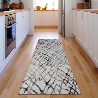 Piper Looms Mayfield Organic AMF609 Silver Machine Washable Area Rug Runner Lifestyle Image Feature