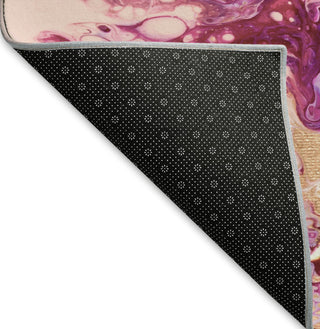 Piper Looms Mayfield Abstract AMF61 Berry Machine Washable Area Rug Backing Image