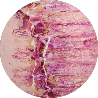 Piper Looms Mayfield Abstract AMF61 Berry Machine Washable Area Rug Round Main Image