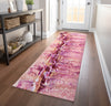 Piper Looms Mayfield Abstract AMF61 Berry Machine Washable Area Rug Runner Lifestyle Image Feature