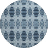 Piper Looms Mayfield Moroccan AMF610 Blue Machine Washable Area Rug Round Main Image
