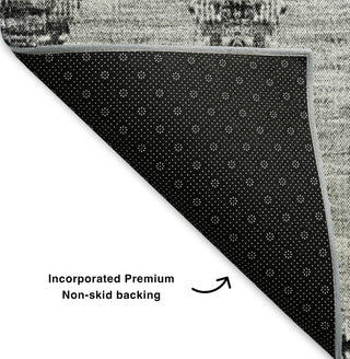 Piper Looms Mayfield Moroccan AMF610 Gray Machine Washable Area Rug Backing Image