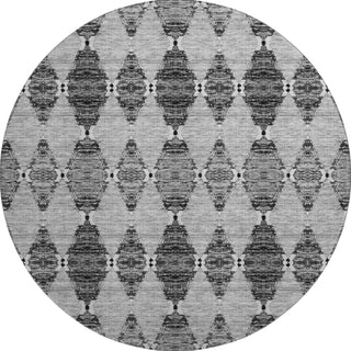 Piper Looms Mayfield Moroccan AMF610 Gray Machine Washable Area Rug Round Main Image