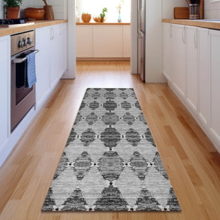 Piper Looms Mayfield Moroccan AMF610 Gray Machine Washable Area Rug Runner Lifestyle Image Feature