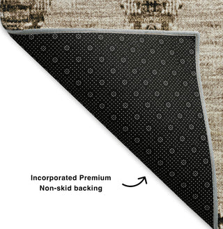 Piper Looms Mayfield Moroccan AMF610 Mocha Machine Washable Area Rug Backing Image