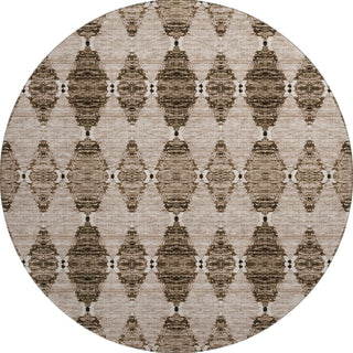 Piper Looms Mayfield Moroccan AMF610 Mocha Machine Washable Area Rug Round Main Image