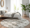 Piper Looms Mayfield Moroccan AMF610 Taupe Machine Washable Area Rug Round Lifestyle Image Feature