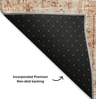 Piper Looms Mayfield Panel AMF611 Salmon Machine Washable Area Rug Backing Image