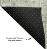 Piper Looms Mayfield Panel AMF611 Taupe Machine Washable Area Rug Backing Image