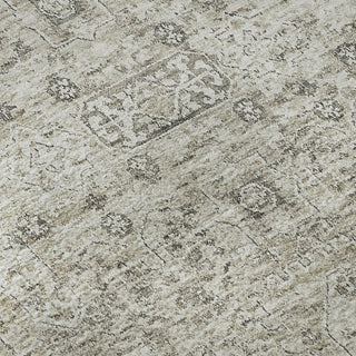 Piper Looms Mayfield Panel AMF611 Taupe Machine Washable Area Rug Swatch Image