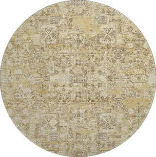 Piper Looms Mayfield Panel AMF611 Wheat Machine Washable Area Rug Round Main Image