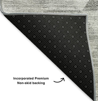 Piper Looms Mayfield Geometric AMF612 Silver Machine Washable Area Rug Backing Image