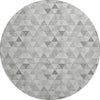 Piper Looms Mayfield Geometric AMF612 Silver Machine Washable Area Rug Round Main Image