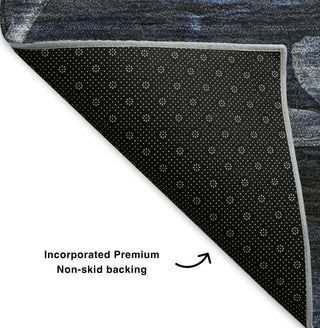 Piper Looms Mayfield Floral AMF613 Blue Machine Washable Area Rug Backing Image