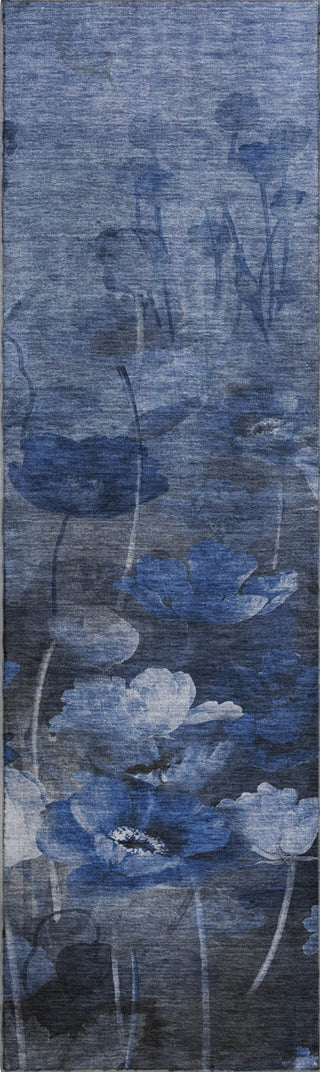 Piper Looms Mayfield Floral AMF613 Blue Machine Washable Area Rug Runner Main Image