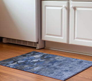 Piper Looms Mayfield Floral AMF613 Blue Machine Washable Area Rug Scatter Lifestyle Image Feature