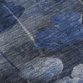 Piper Looms Mayfield Floral AMF613 Blue Machine Washable Area Rug Swatch Image