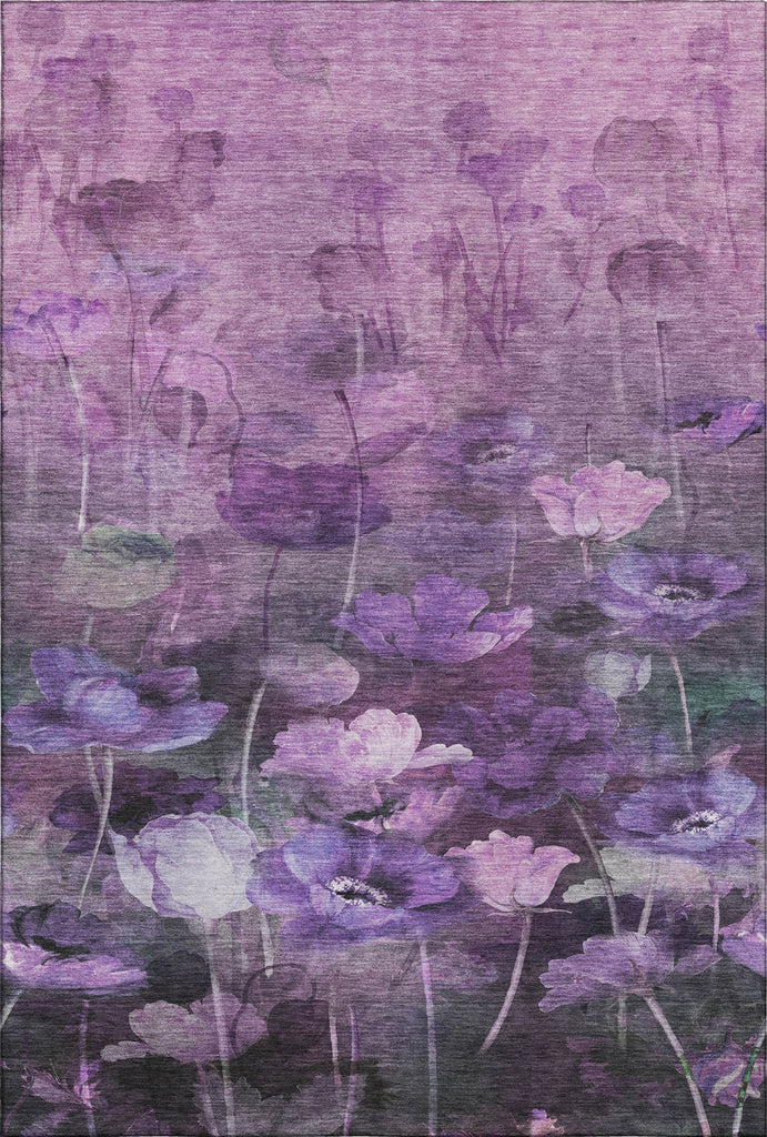 Piper Looms Mayfield Floral AMF613 Purple Machine Washable Area Rug main image