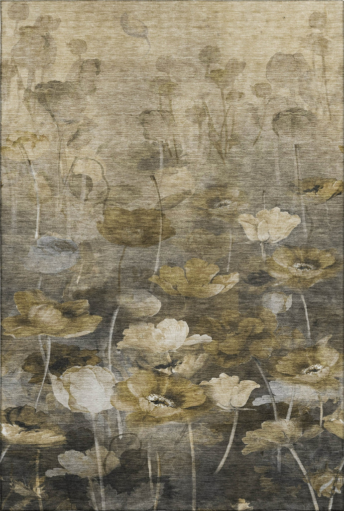 Piper Looms Mayfield Floral AMF613 Taupe Machine Washable Area Rug main image