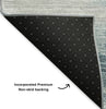 Piper Looms Mayfield Spiral AMF614 Blue Machine Washable Area Rug Backing Image