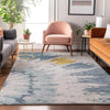 Piper Looms Mayfield Spiral AMF614 Blue Machine Washable Area Rug Lifestyle Image Feature