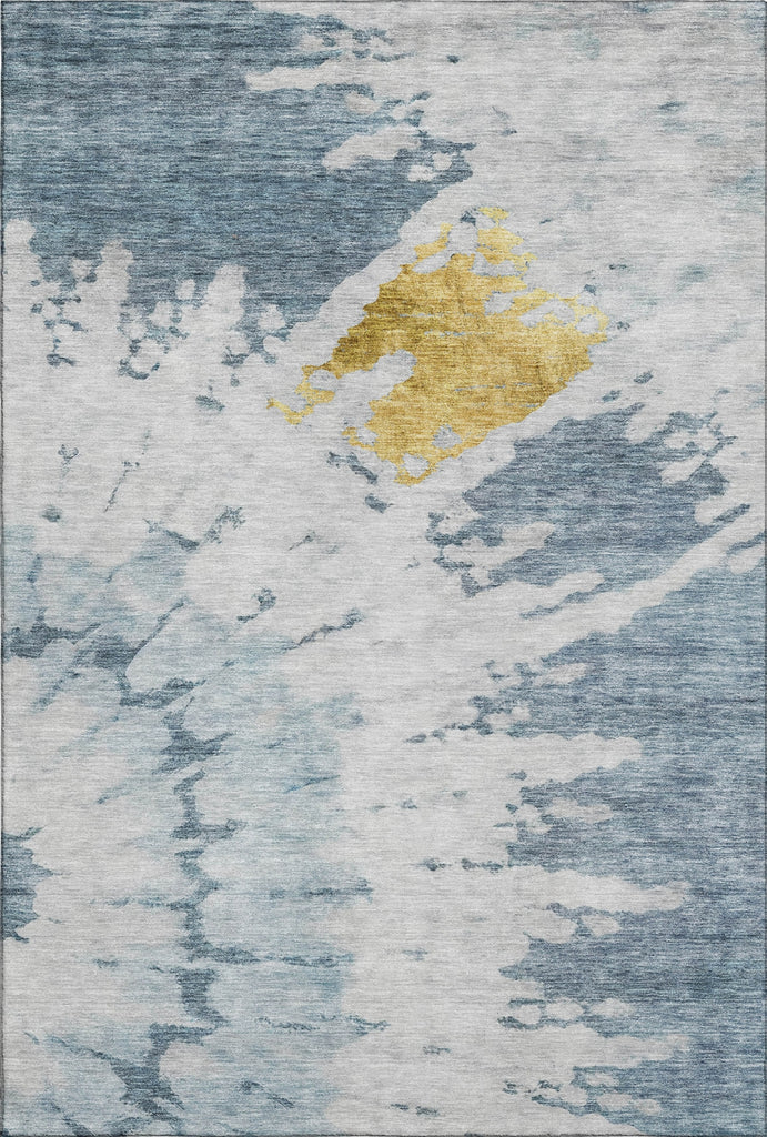 Piper Looms Mayfield Spiral AMF614 Blue Machine Washable Area Rug main image