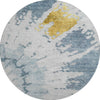 Piper Looms Mayfield Spiral AMF614 Blue Machine Washable Area Rug Round Main Image