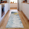 Piper Looms Mayfield Spiral AMF614 Blue Machine Washable Area Rug Runner Lifestyle Image Feature