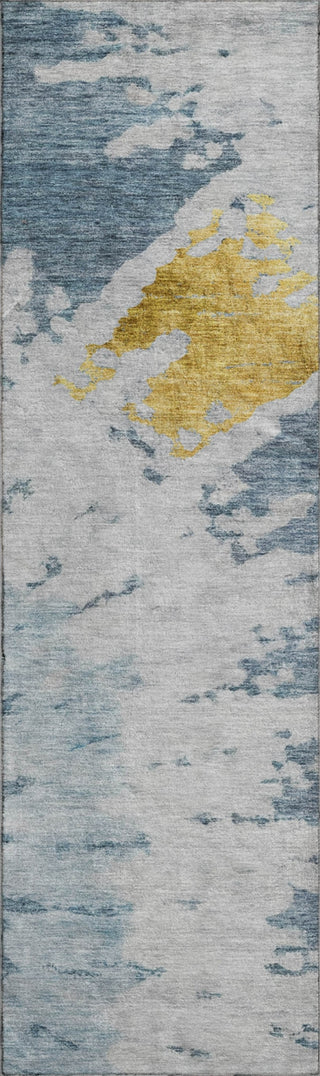 Piper Looms Mayfield Spiral AMF614 Blue Machine Washable Area Rug Runner Main Image