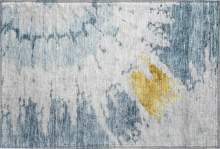 Piper Looms Mayfield Spiral AMF614 Blue Machine Washable Area Rug Scatter Main Image
