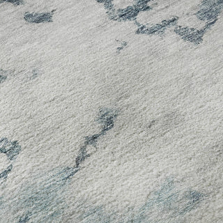 Piper Looms Mayfield Spiral AMF614 Blue Machine Washable Area Rug Swatch Image