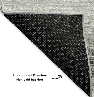 Piper Looms Mayfield Spiral AMF614 Gray Machine Washable Area Rug Backing Image