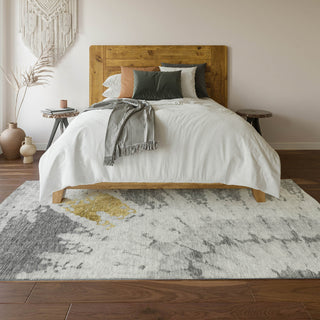 Piper Looms Mayfield Spiral AMF614 Gray Machine Washable Area Rug Lifestyle Image Feature