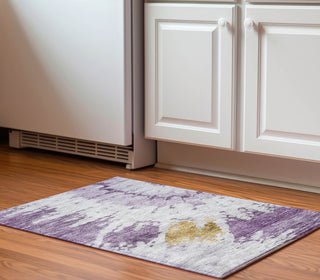 Piper Looms Mayfield Spiral AMF614 Purple Machine Washable Area Rug Scatter Lifestyle Image Feature
