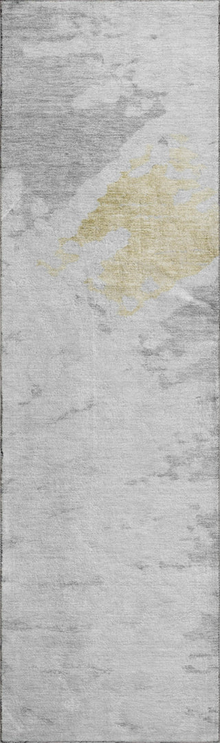 Piper Looms Mayfield Spiral AMF614 Silver Machine Washable Area Rug Runner Main Image