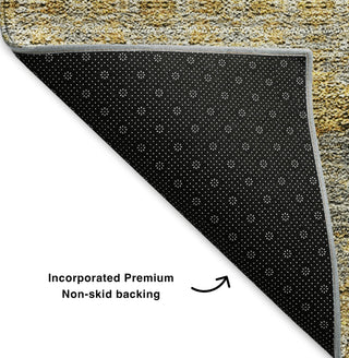 Piper Looms Mayfield Bohemian AMF615 Gold Machine Washable Area Rug Backing Image