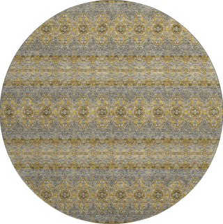 Piper Looms Mayfield Bohemian AMF615 Gold Machine Washable Area Rug Round Main Image