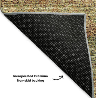 Piper Looms Mayfield Bohemian AMF615 Green Machine Washable Area Rug Backing Image
