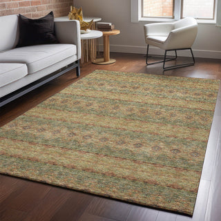Piper Looms Mayfield Bohemian AMF615 Green Machine Washable Area Rug Lifestyle Image Feature
