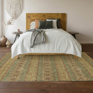 Piper Looms Mayfield Bohemian AMF615 Green Machine Washable Area Rug Lifestyle Image Feature